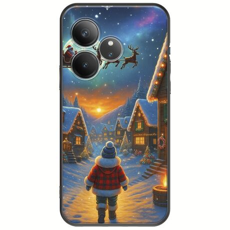 Santa Over The Village Realme GT 6 5G Black TPU (Μαύρη Σιλικόνη)