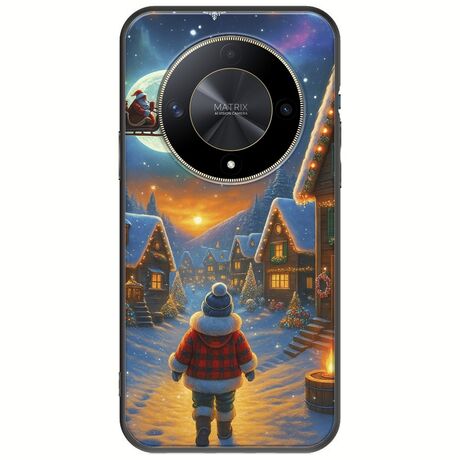 Santa Over The Village Honor Magic 6 Lite 5G Black TPU (Μαύρη Σιλικόνη)