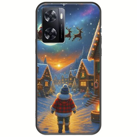 Santa Over The Village OnePlus Nord N20 SE Black TPU (Μαύρη Σιλικόνη)
