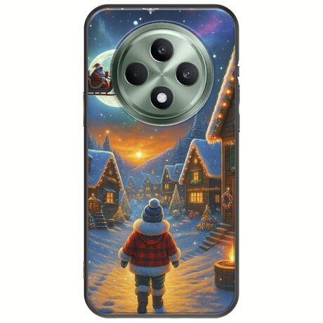 Santa Over The Village Oppo Reno 12 F 5G Black TPU (Μαύρη Σιλικόνη)