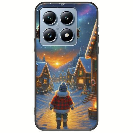 Santa Over The Village Xiaomi 14T Pro 5G Black TPU (Μαύρη Σιλικόνη)