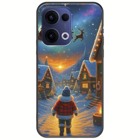 Santa Over The Village Oppo Reno 13 5G Black TPU (Μαύρη Σιλικόνη)