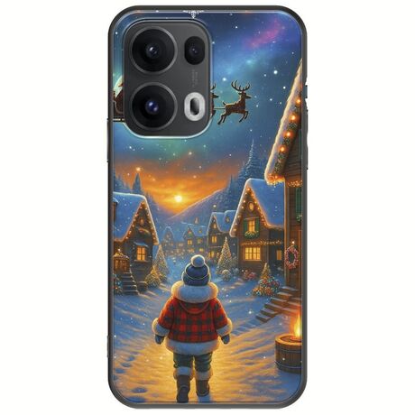 Santa Over The Village Oppo Reno 13 Pro 5G Black TPU (Μαύρη Σιλικόνη)