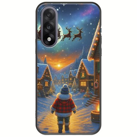 Santa Over The Village OnePlus Nord 5 5G Black TPU (Μαύρη Σιλικόνη)