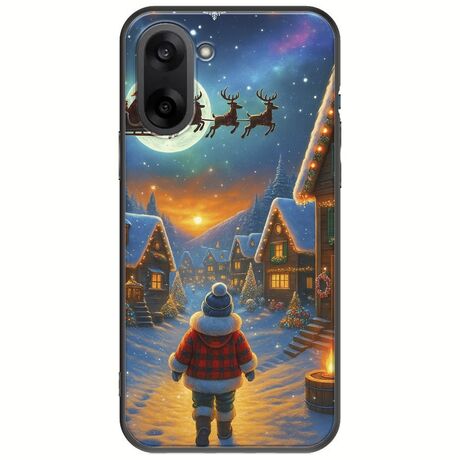 Santa Over The Village OnePlus Nord CE5 5G Black TPU (Μαύρη Σιλικόνη)