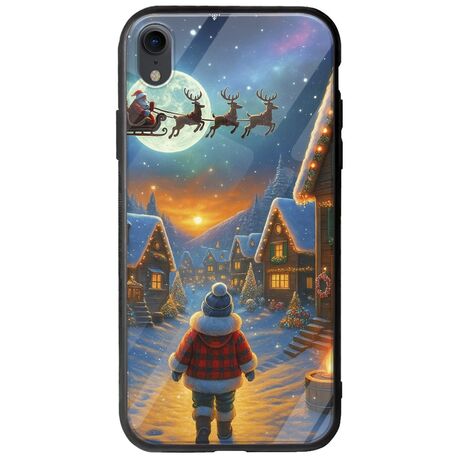 Santa Over The Village iPhone XR Groove TPU (Tempered Glass και TPU)