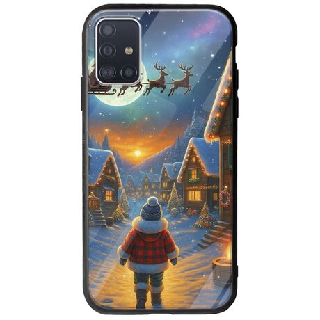 Santa Over The Village Samsung Galaxy A71 Groove TPU (Tempered Glass και TPU)