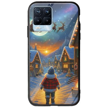 Santa Over The Village Realme 8 / 8 Pro Groove TPU (Tempered Glass και TPU)