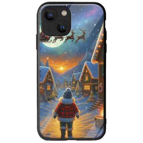 Santa Over The Village iPhone 13  Groove TPU (Tempered Glass και TPU)