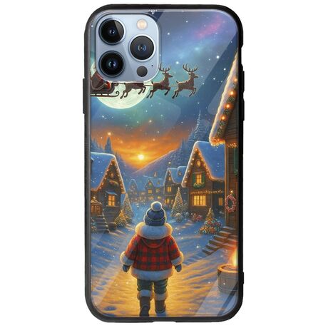 Santa Over The Village iPhone 12 Pro Groove TPU (Tempered Glass και TPU)