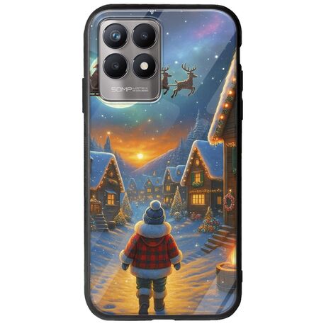 Santa Over The Village Realme 8i Groove TPU (Tempered Glass και TPU)