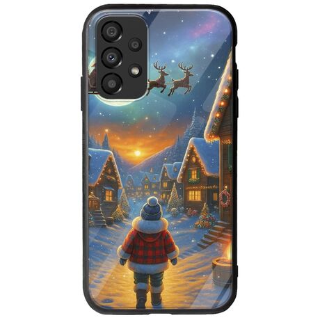 Santa Over The Village Samsung Galaxy A13 4G Groove TPU (Tempered Glass και TPU)