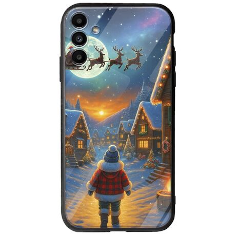 Santa Over The Village Samsung Galaxy A04s Groove TPU (Tempered Glass και TPU)