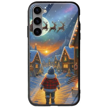 Santa Over The Village Samsung Galaxy S23 Plus 5G Groove TPU (Tempered Glass και TPU)