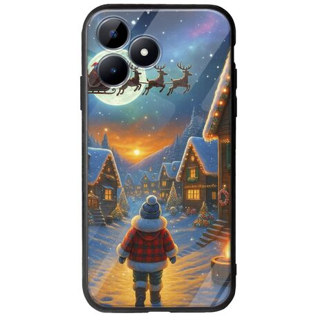 Santa Over The Village Realme C53 Groove TPU (Tempered Glass και TPU)