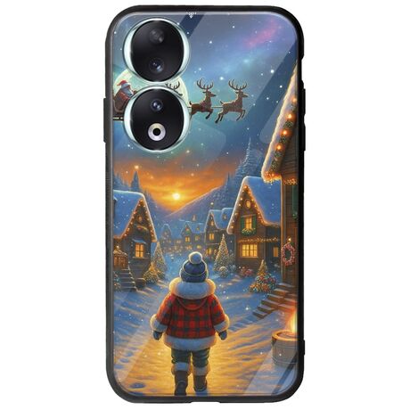 Santa Over The Village Honor 90 5G Groove TPU (Tempered Glass και TPU)