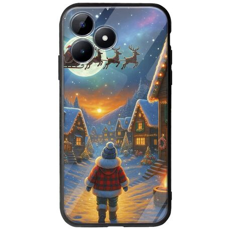 Santa Over The Village Realme C51 Groove TPU (Tempered Glass και TPU)