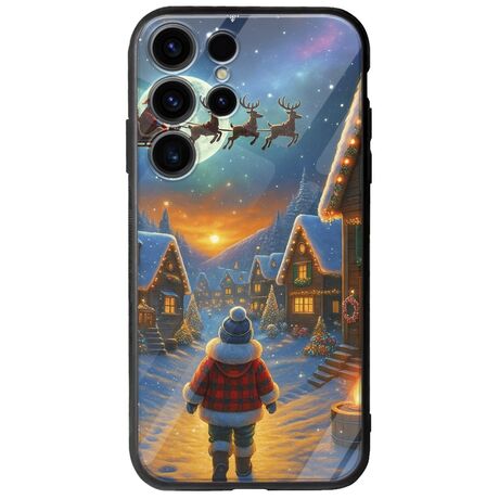 Santa Over The Village Samsung Galaxy S24 Ultra 5G Groove TPU (Tempered Glass και TPU)