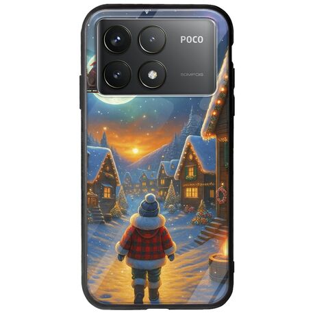 Santa Over The Village Xiaomi Poco F6 Pro 5G Groove TPU (Tempered Glass και TPU)