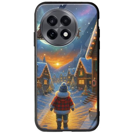 Santa Over The Village OnePlus 13R 5G Groove TPU (Tempered Glass και TPU)