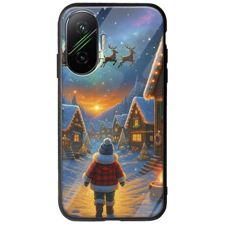 Santa Over The Village Xiaomi Poco F7 5G Groove TPU (Tempered Glass και TPU)