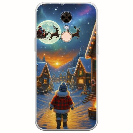 Santa Over The Village Xiaomi Redmi 5 Flexible TPU (Διάφανη Σιλικόνη)