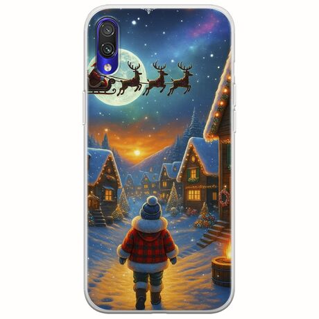 Santa Over The Village Xiaomi Redmi 7 Flexible TPU (Διάφανη Σιλικόνη)