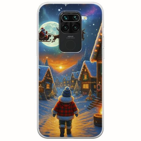 Santa Over The Village Xiaomi Redmi Note 9 Flexible TPU (Διάφανη Σιλικόνη)