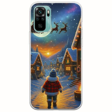 Santa Over The Village Xiaomi Redmi Note 10 / 10s Flexible TPU (Διάφανη Σιλικόνη)