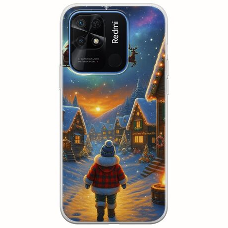 Santa Over The Village Xiaomi Redmi 10C Flexible TPU (Διάφανη Σιλικόνη)