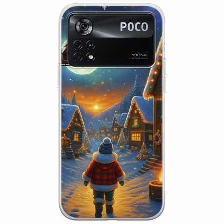 Santa Over The Village Xiaomi Poco X4 Pro 5G Flexible TPU (Διάφανη Σιλικόνη)