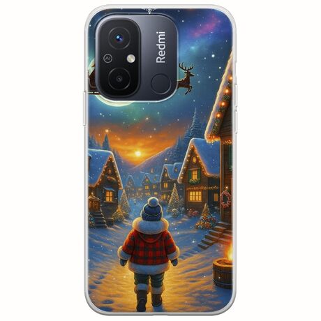 Santa Over The Village Xiaomi Redmi 12C Flexible TPU (Διάφανη Σιλικόνη)