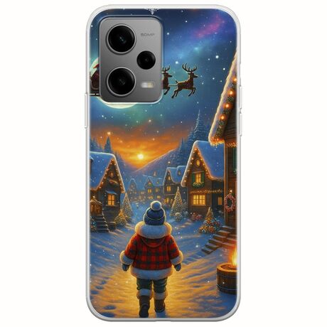 Santa Over The Village Xiaomi Poco X5 5G Flexible TPU (Διάφανη Σιλικόνη)