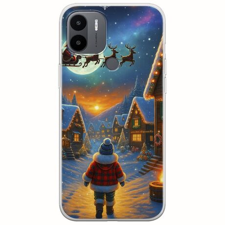 Santa Over The Village Xiaomi Redmi A2 Plus Flexible TPU (Διάφανη Σιλικόνη)