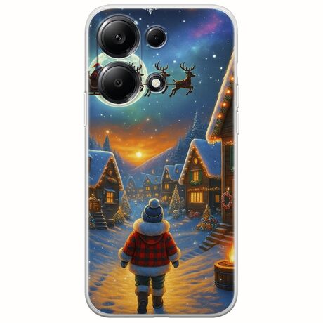 Santa Over The Village Xiaomi Redmi Note 13 4G Flexible TPU (Διάφανη Σιλικόνη)