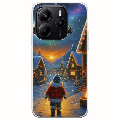 Santa Over The Village Xiaomi Redmi Note 14 5G Flexible TPU (Διάφανη Σιλικόνη)