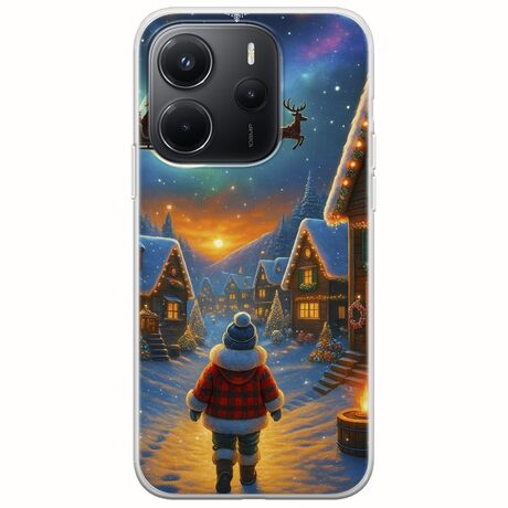 Santa Over The Village Xiaomi Redmi Note 14 4G Flexible TPU (Διάφανη Σιλικόνη)