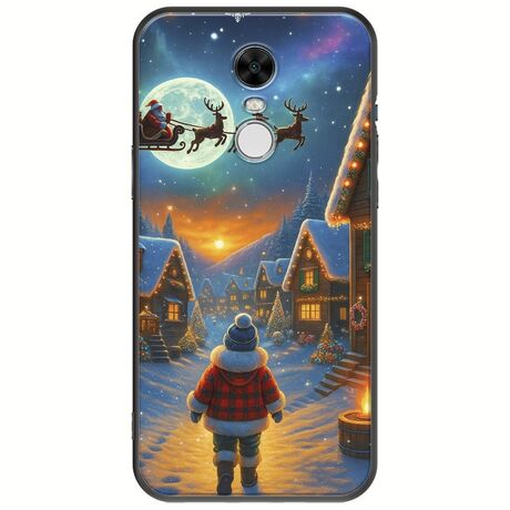 Santa Over The Village Xiaomi Redmi Note 4 / Note 4X Black TPU (Μαύρη Σιλικόνη)