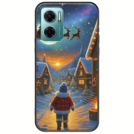 Santa Over The Village Xiaomi Redmi 10 5G Black TPU (Μαύρη Σιλικόνη)