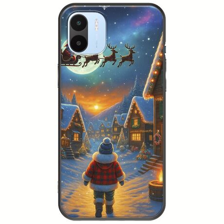 Santa Over The Village Xiaomi Redmi A2 Black TPU (Μαύρη Σιλικόνη)