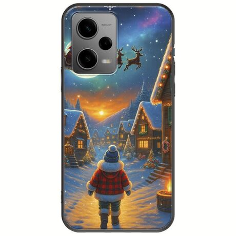 Santa Over The Village Xiaomi Poco X5 5G Black TPU (Μαύρη Σιλικόνη)