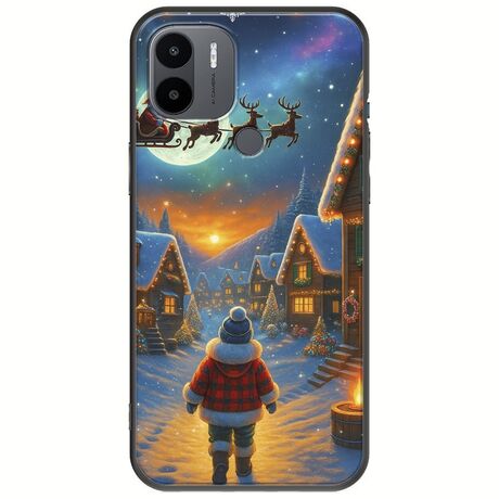 Santa Over The Village Xiaomi Redmi A1 Plus Black TPU (Μαύρη Σιλικόνη)