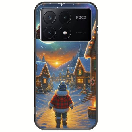 Santa Over The Village Xiaomi Poco X6 Pro 5G Black TPU (Μαύρη Σιλικόνη)