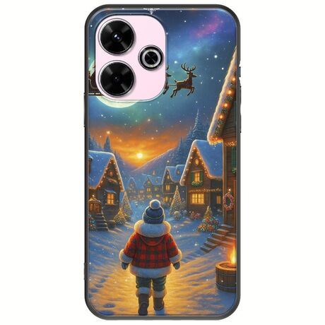 Santa Over The Village Xiaomi Redmi 13 4G Black TPU (Μαύρη Σιλικόνη)