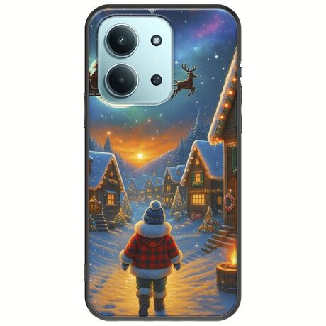 Santa Over The Village Xiaomi Redmi 15C Black TPU (Μαύρη Σιλικόνη)