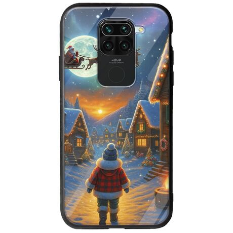 Santa Over The Village Xiaomi Redmi Note 9 Groove TPU (Tempered Glass και TPU)