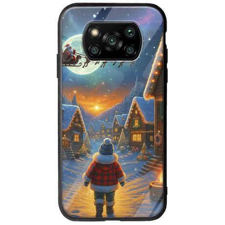 Santa Over The Village Xiaomi Poco X3 NFC / X3 Pro Groove TPU (Tempered Glass και TPU)