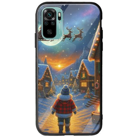 Santa Over The Village Xiaomi Redmi Note 10 / 10s Groove TPU (Tempered Glass και TPU)