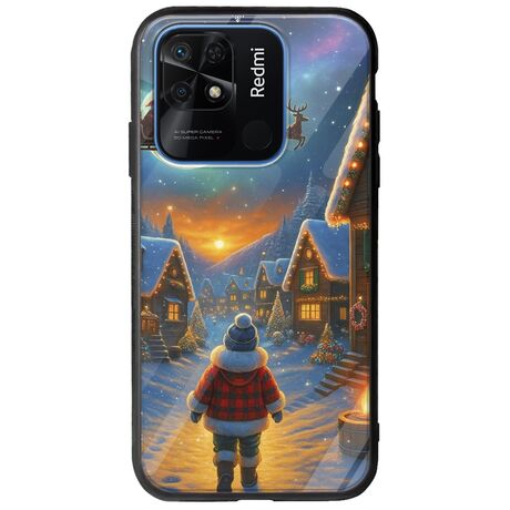 Santa Over The Village Xiaomi Redmi 10C Groove TPU (Tempered Glass και TPU)