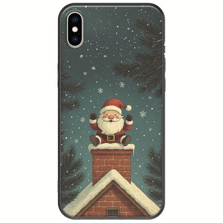 Chimney Santa iPhone XS Max Black TPU (Μαύρη Σιλικόνη)